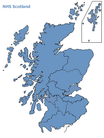 Map of NHS Scotland